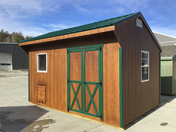 Coop shed with urethane stain