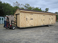 The mule for delivering barns