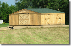 Double wide modular barn