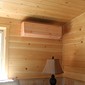 Holden, Maine display home heat exchanger inside with vinyl woodgrain wrap - #16907