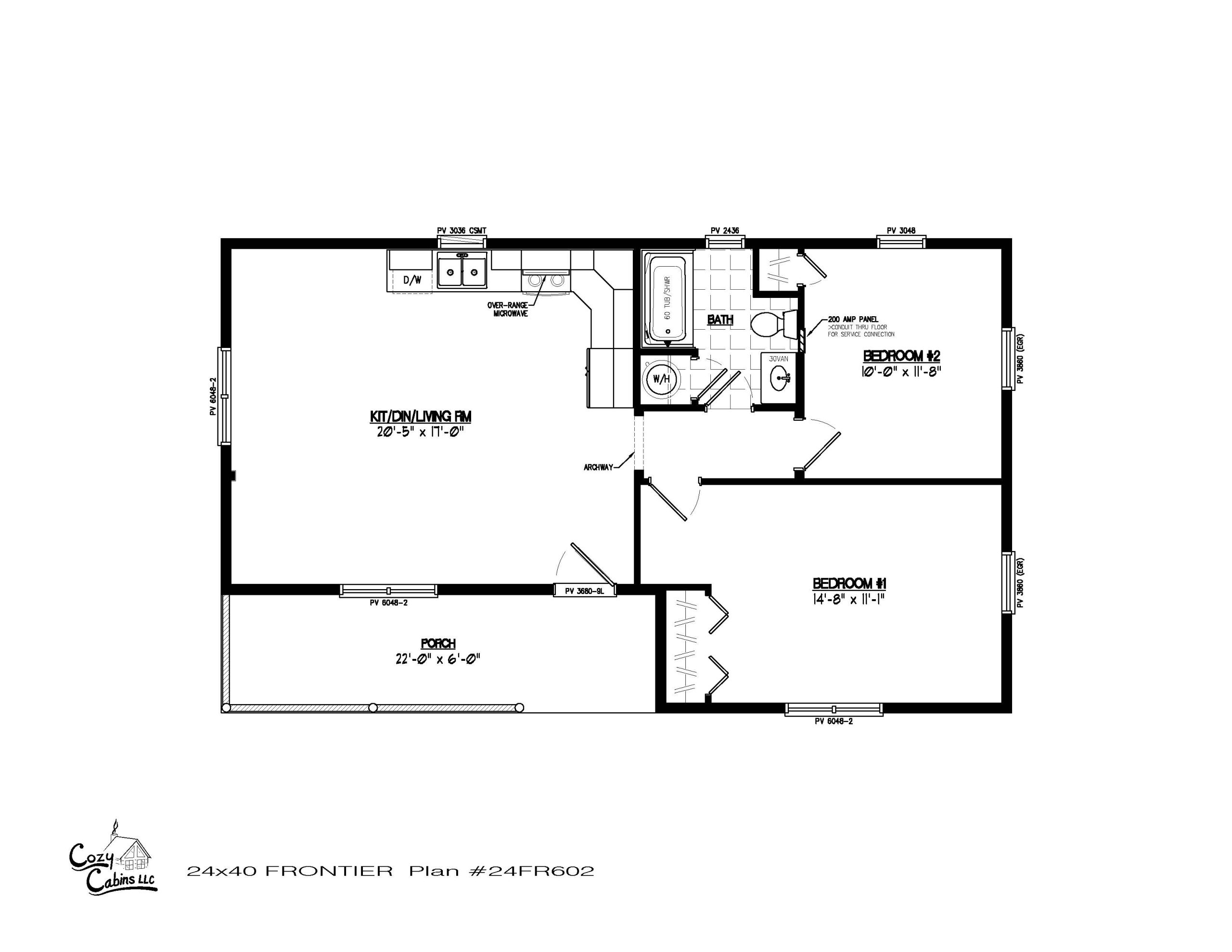 24x40 Frontier Home plan