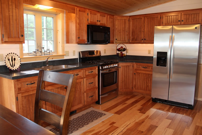 log sided home kitchen 3