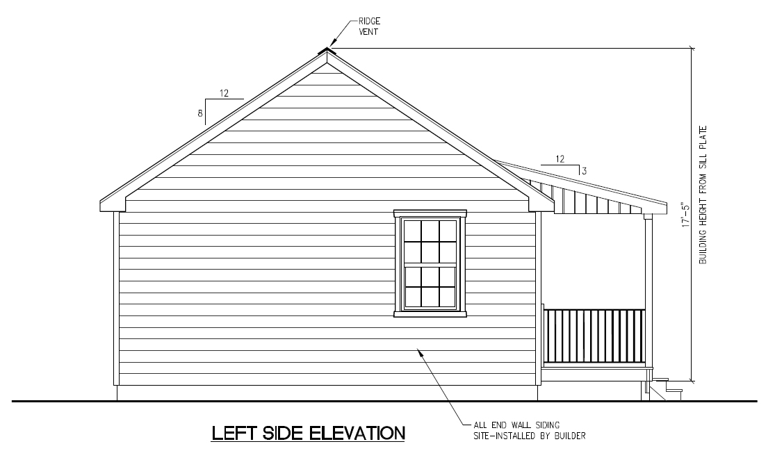 Maine certified log home left side