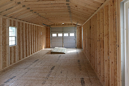 Interior of garage