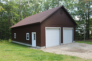 Stick built Maine garage