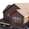 log sided home plan