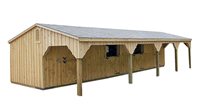 Lean to horse shed row barn