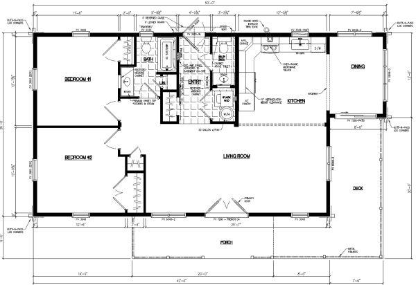 Log sided home floor plan