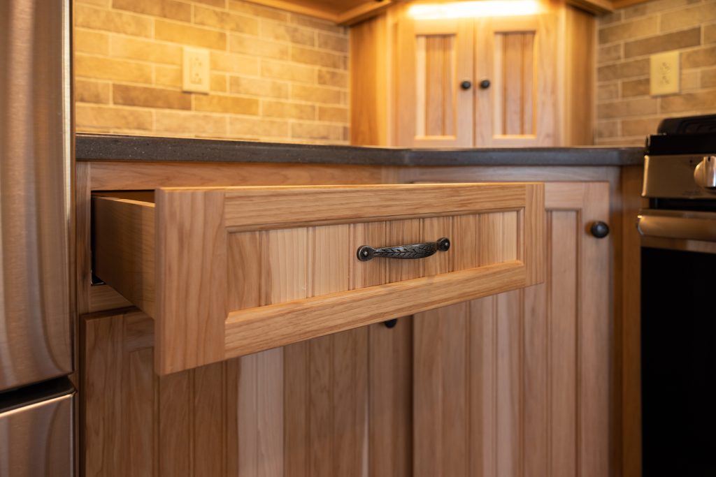 Log sided home kitchen drawer