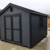 small gray storage building