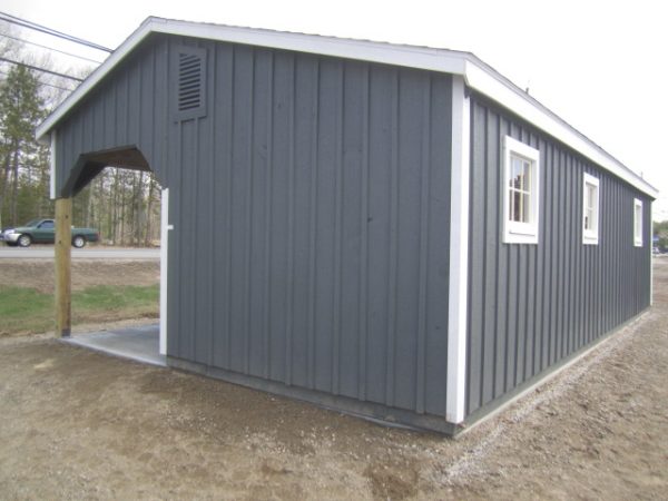 Lean-to horse barn back photo