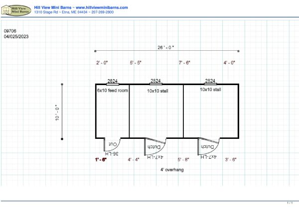 Horse Barn floor plan