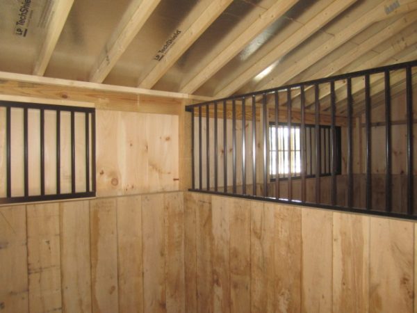 Interior of horse barn