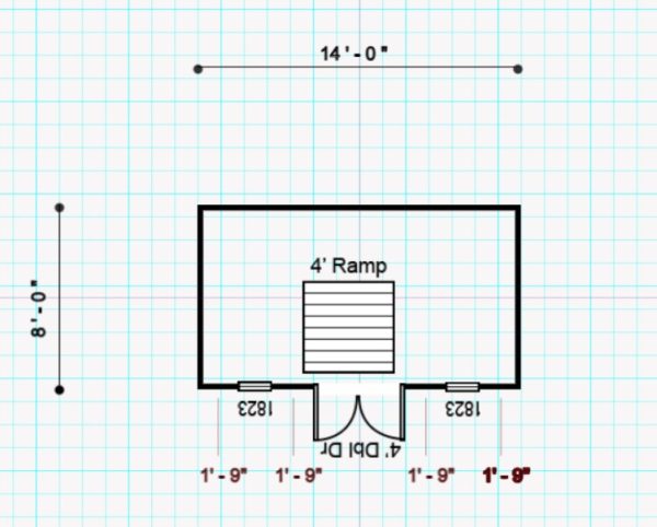 Floor plan of cottage storage