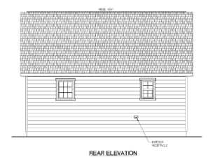 Rockwood home rear elevation