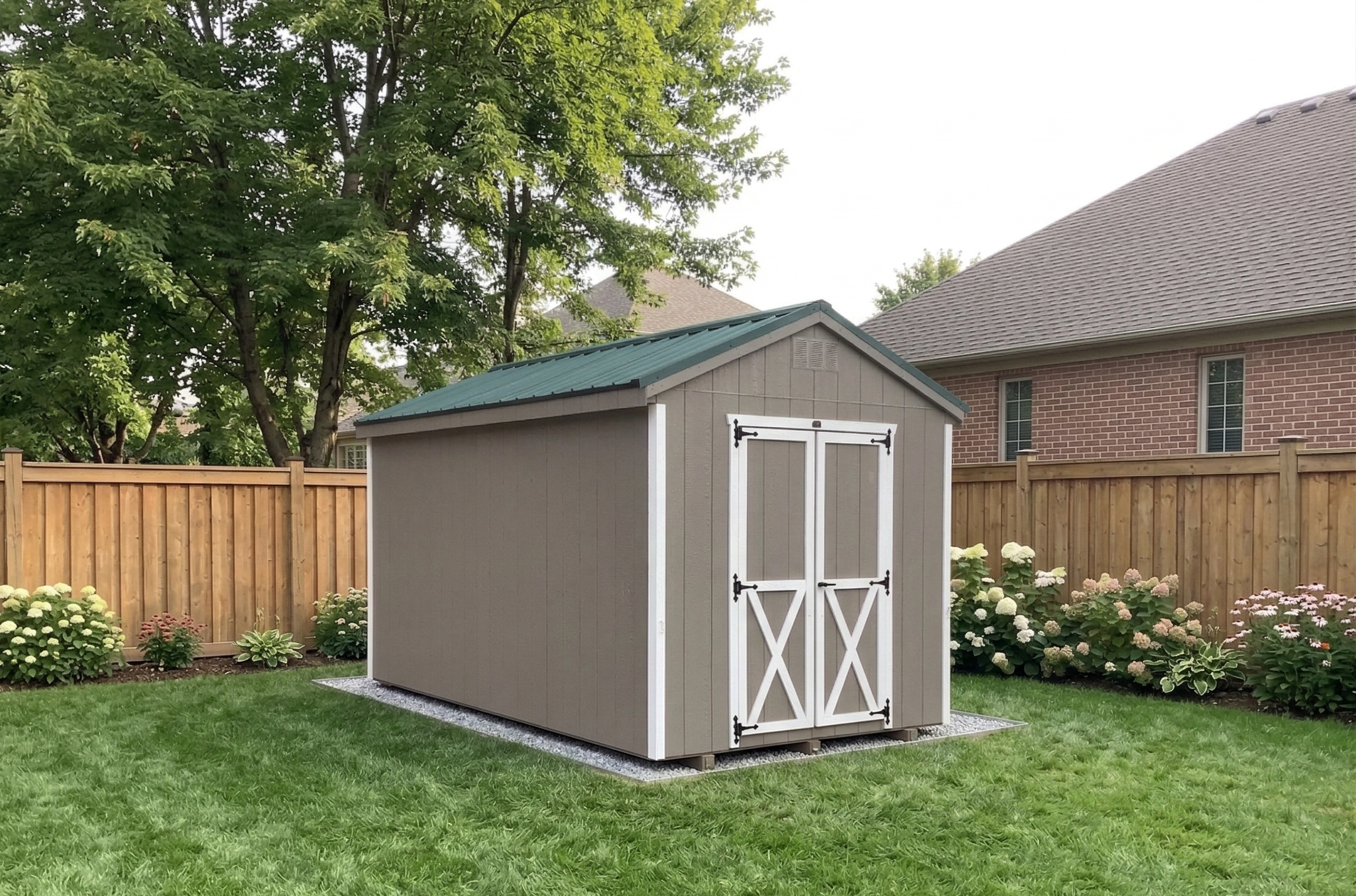 Backyard storage shed