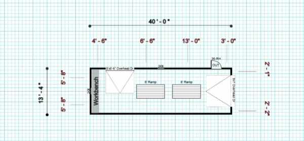 13735.1 Garage 13'4x40