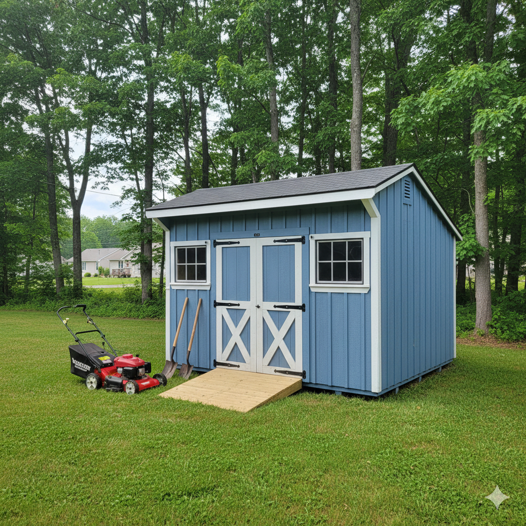 Backyard storage shed