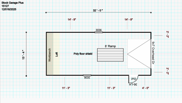 15127.2 Garage 13'4x32