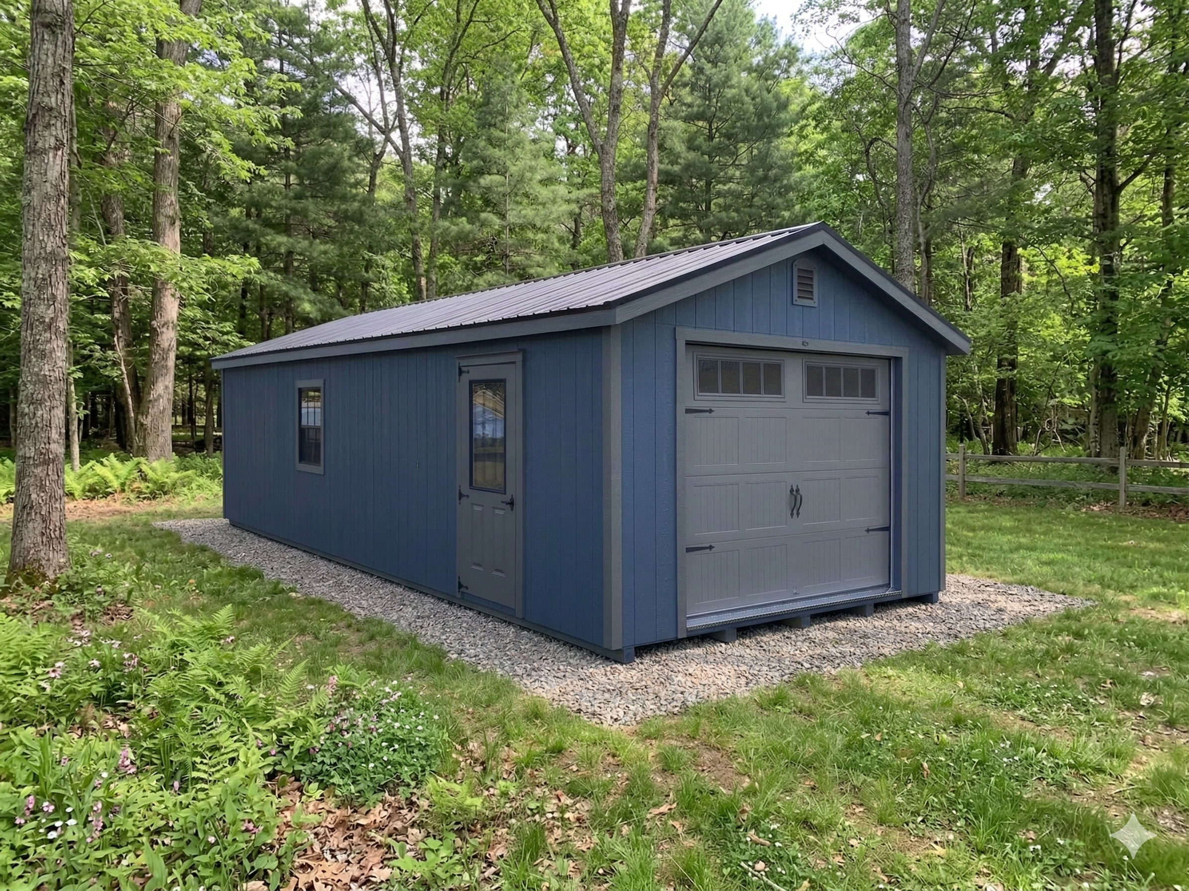 Backyard storage garage