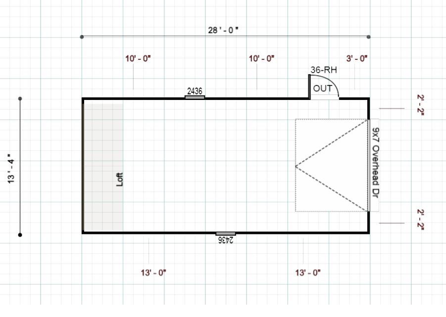 15234.5 13-4x28 A-Frame Garage - Image 2
