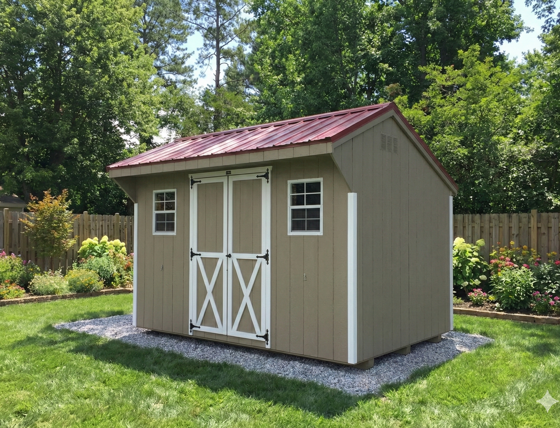 Backyard storage shed
