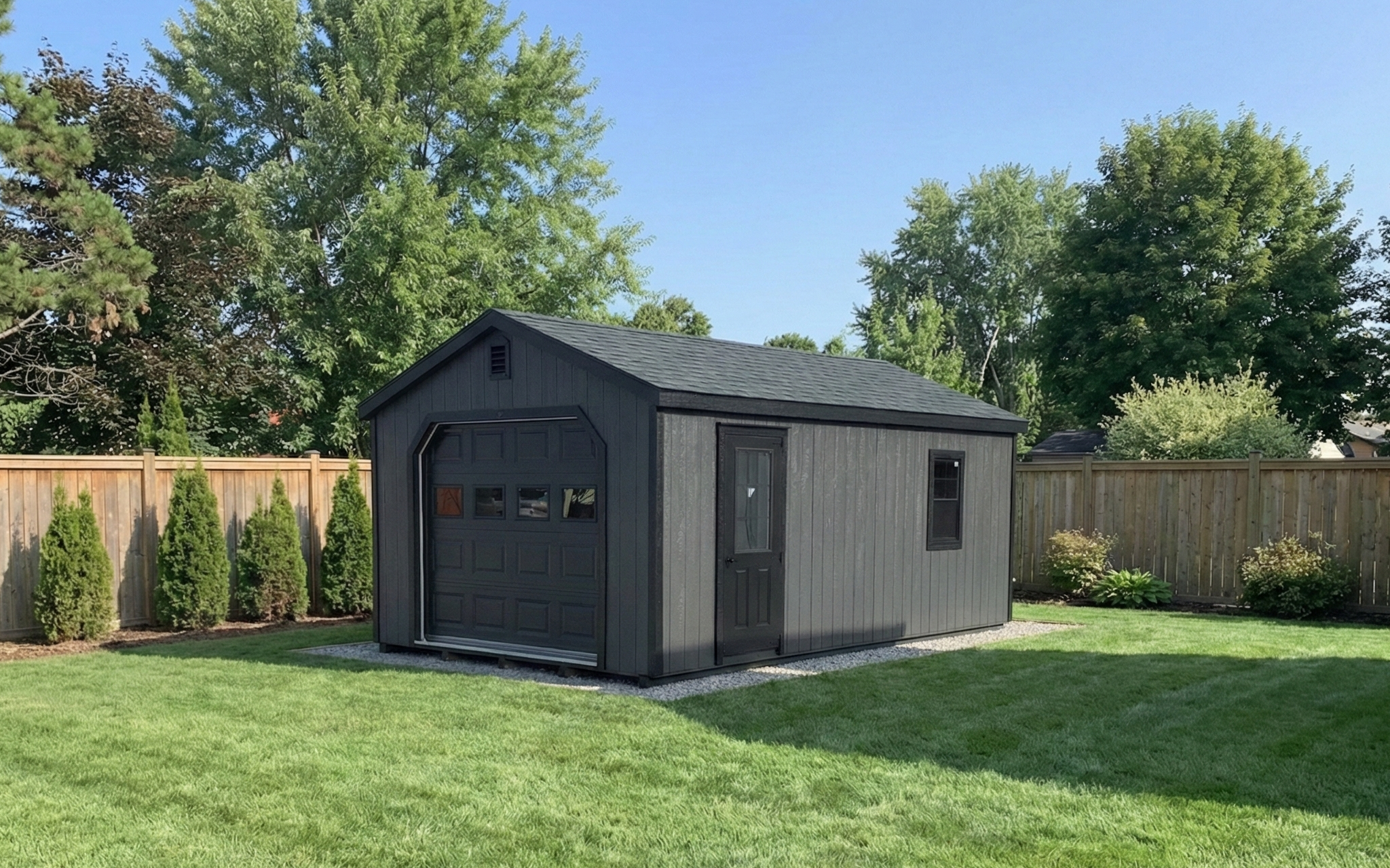 Backyard garage