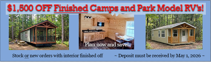 Finished camps and cabins