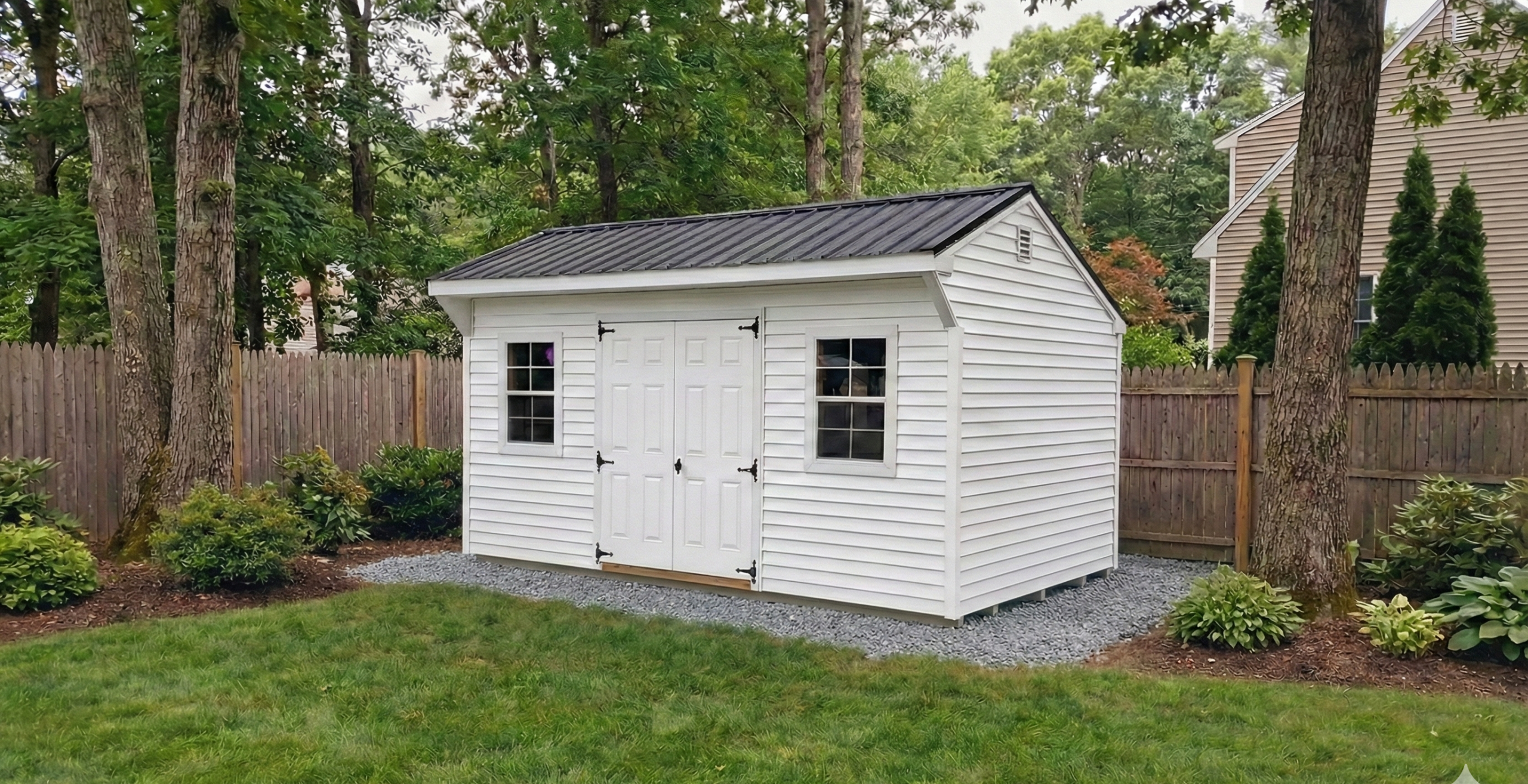 Backyard storage building