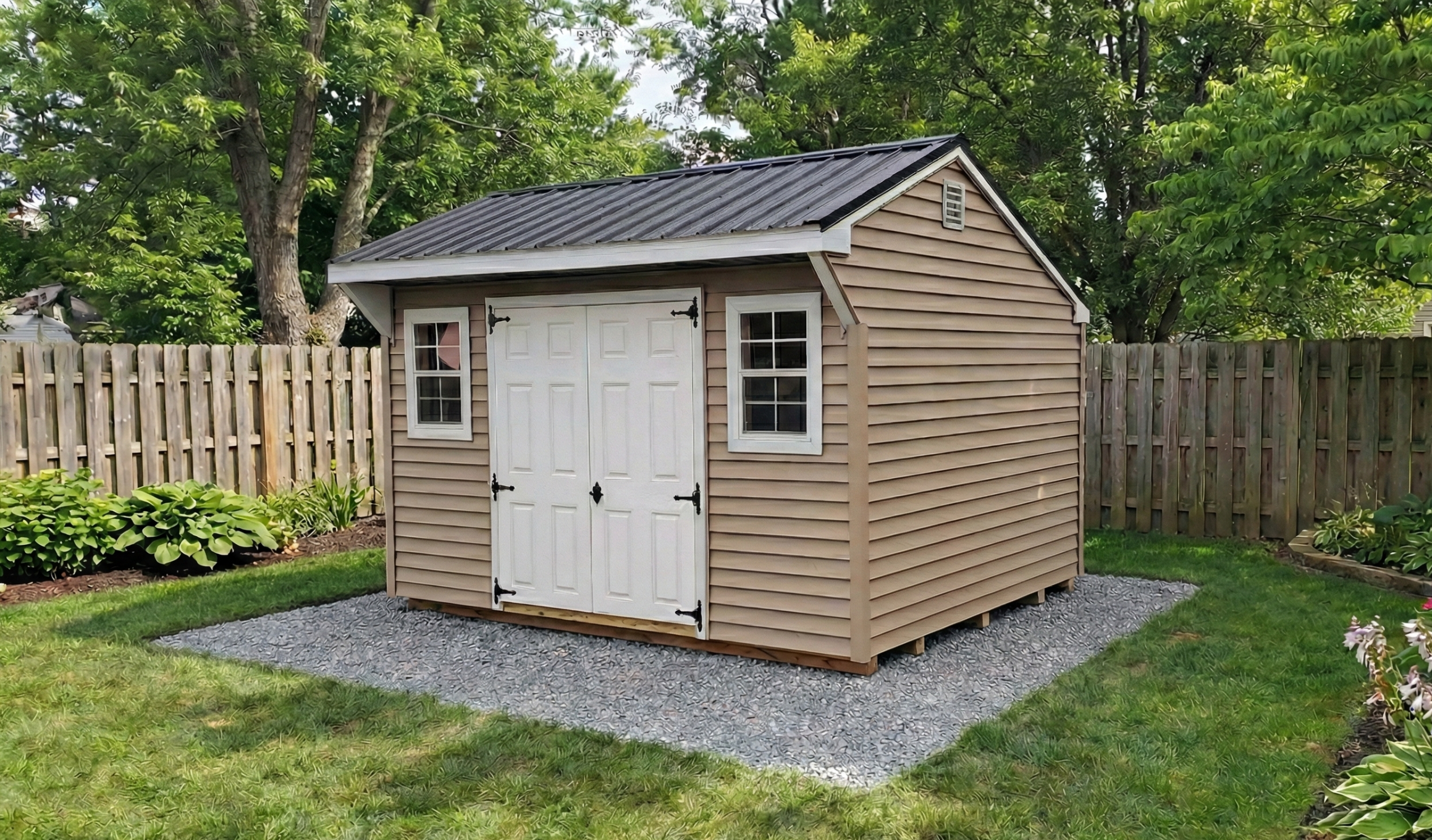 Backyard storage shed