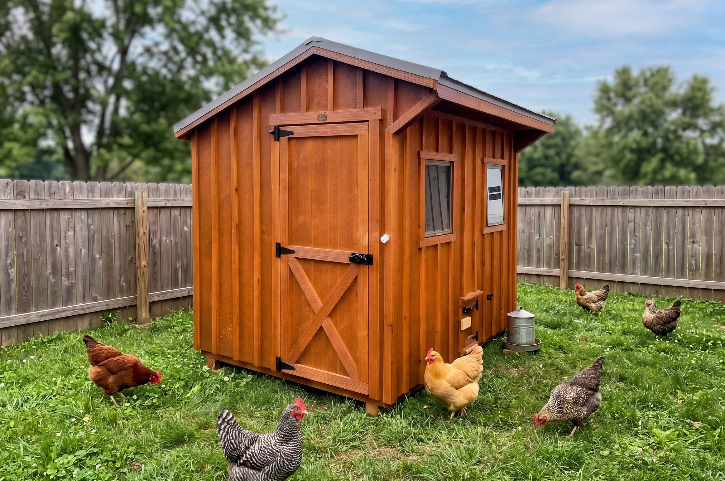 Backyard chicken coop