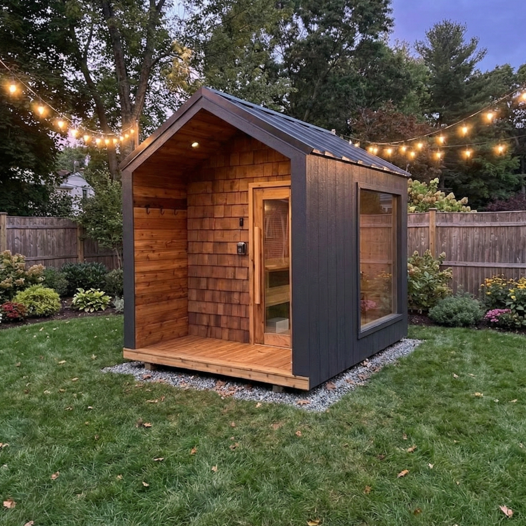 back yard sauna