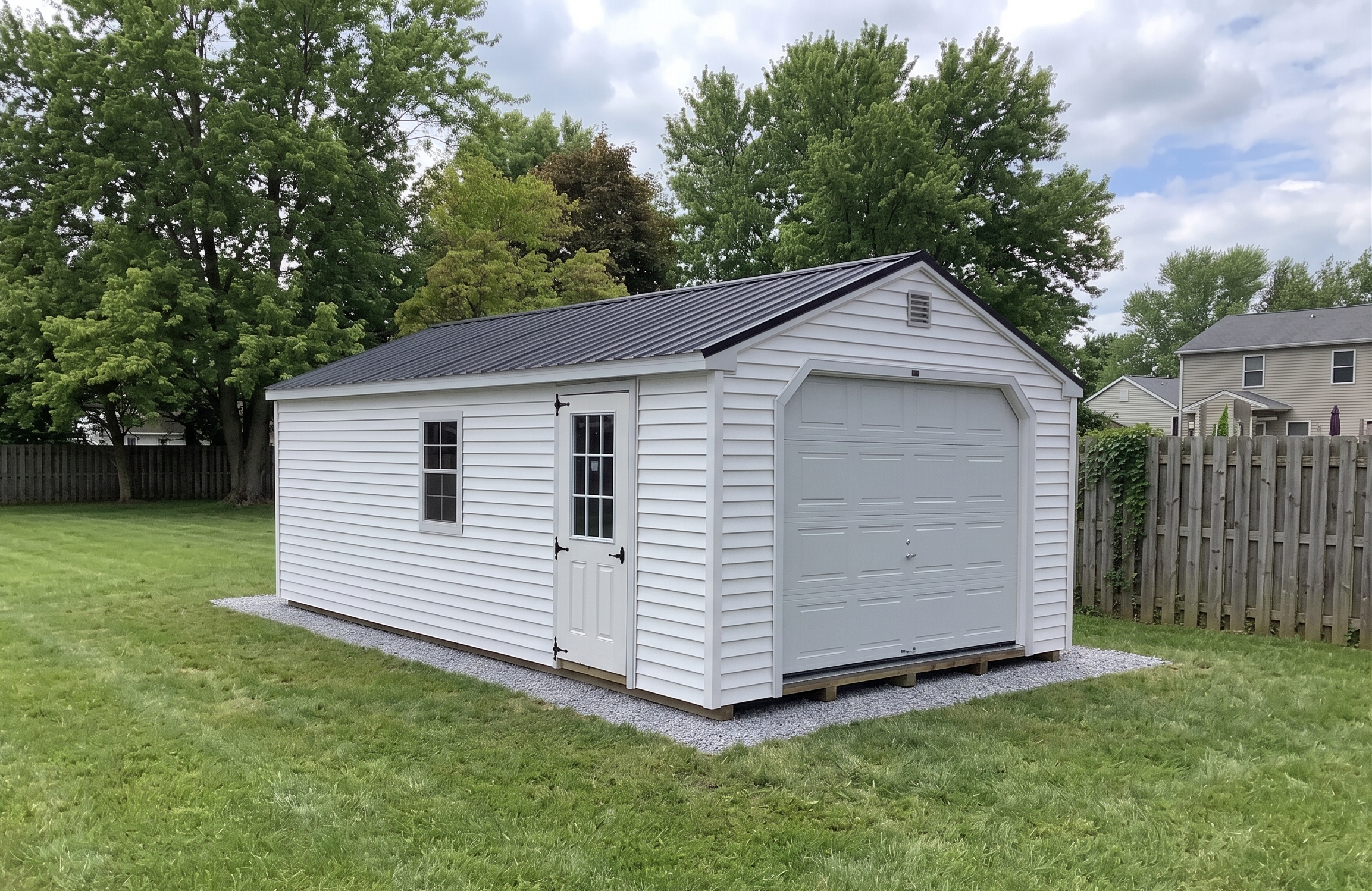 Backyard garage