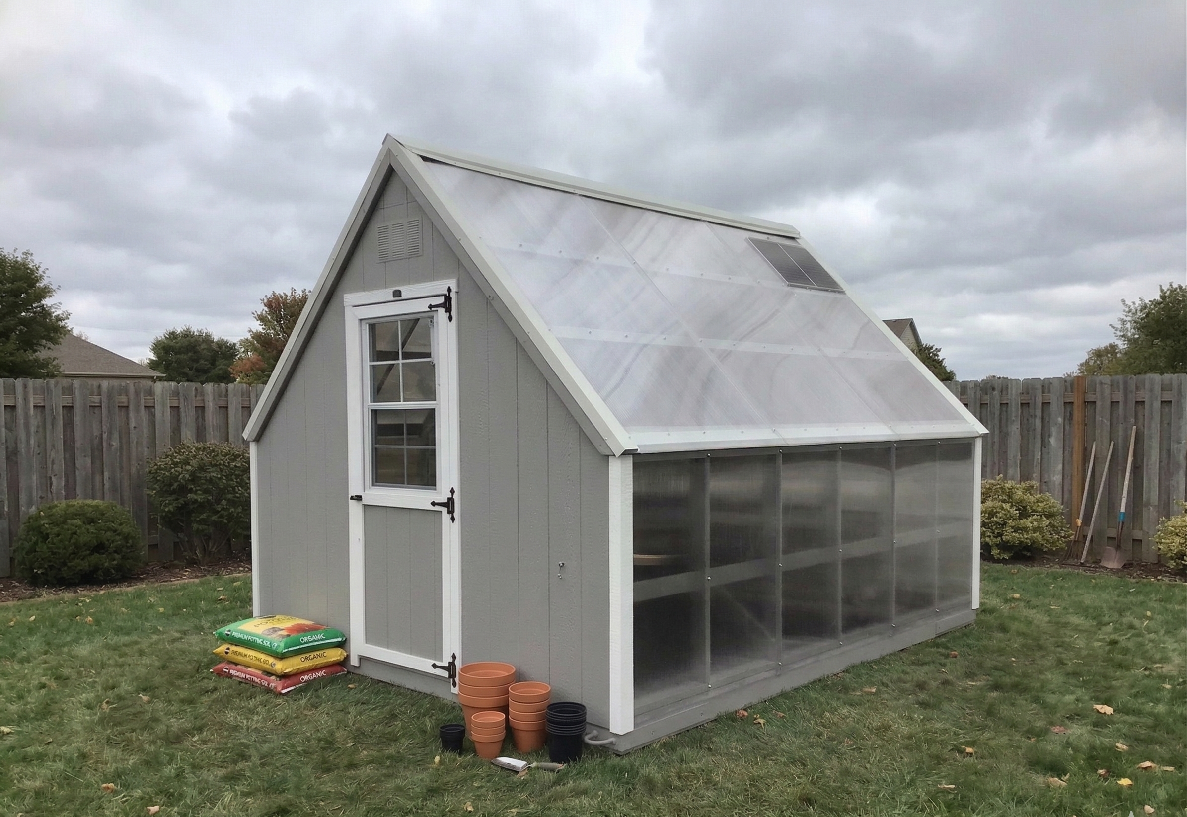 Backyard greenhouse