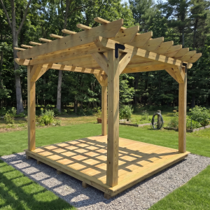 Backyard pergola